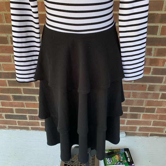 LuLaRoe striped layered 3 tier Georgia dress - Picture 6 of 8